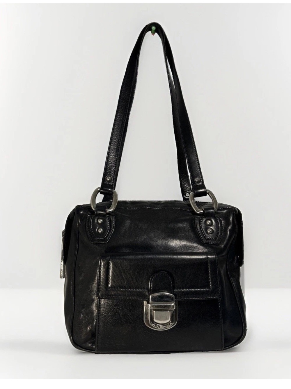 Via Spiga Plush Calfskin Biker Core Y2K Italian Leather Shoulder Bag